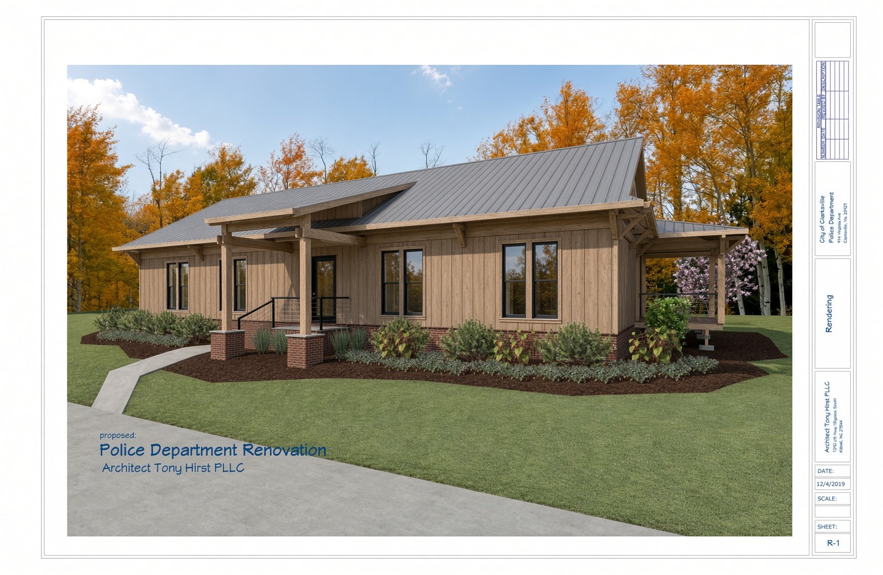 Proposed Clarksville Police Department renovation rendering